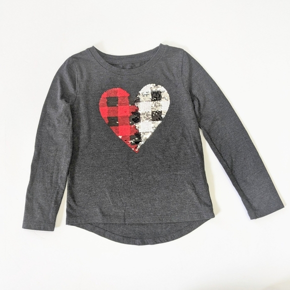 Cat & Jack Long Sleeve 'Heart/Loved' Top Bundle - Picture 2 of 16